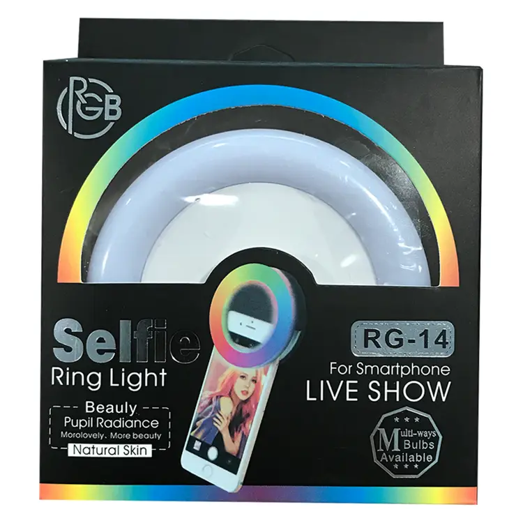 Rgb Led AL20 Led Mandallı Telefon Üstü Aydınlatma Lamba (Beyaz) NT-83823