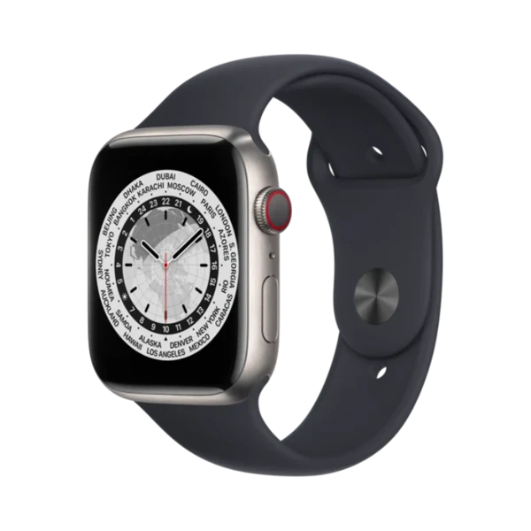Apple Watch Series 7 - Titanyum - 45mm - Cellular - Gümüş - 1