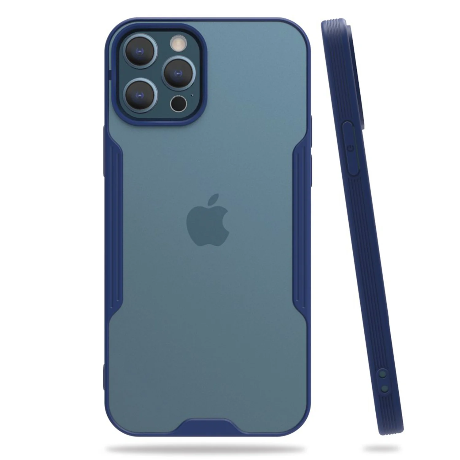 Nettech Apple iPhone 12 Pro Max Uyumlu Platin Seri Arka Koruma Kılıf (Lacivert) NT-86304