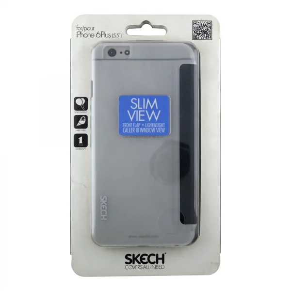 Nettech Apple iPhone 6 Plus Uyumlu Pencereli Kapaklı Kılıf (Siyah) VR-9343 - 2