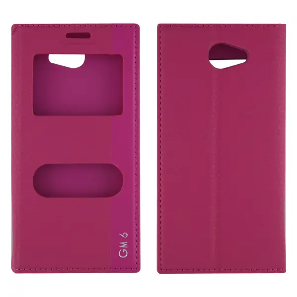 Nettech General Mobile GM6 Uyumlu Kapaklı Kılıf Kapaklı Kılıf (Pembe) VR-829