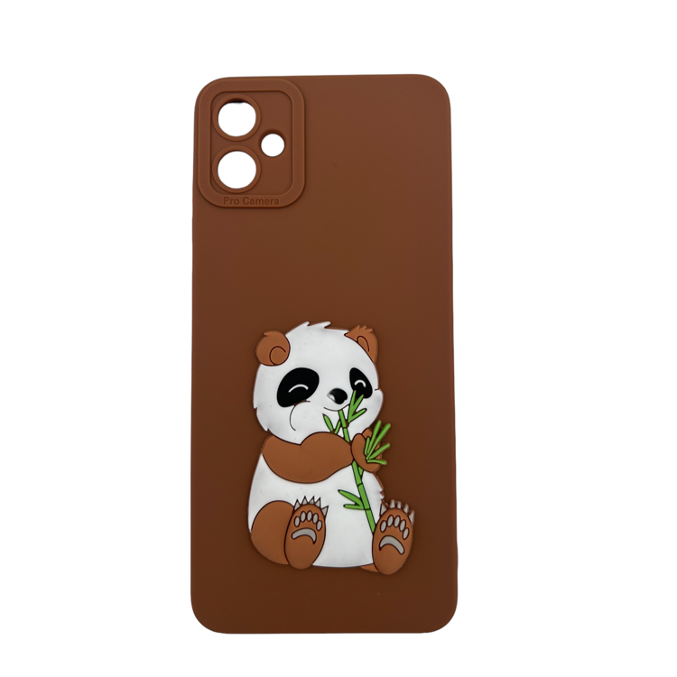 Nettech Samsung Galaxy A05 Uyumlu Maskot Seri Arka Koruma Kılıf (Kahverengi) NT-109765