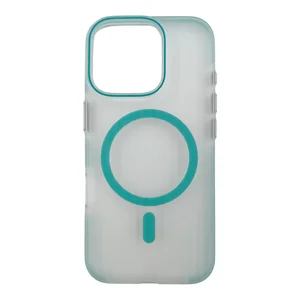 Nettech Apple iPhone 16 Pro Uyumlu MagSafe Mıknatıslı Seri Arka Koruma Kılıf (Yeşil) NT-111548