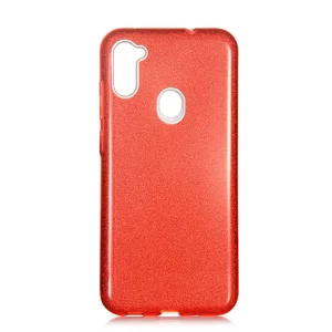Galaxy A11 Kılıf Zore Shining Silikon - Kırmızı
