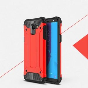Galaxy J6 Kılıf Zore Crash Silikon Kapak - Kırmızı