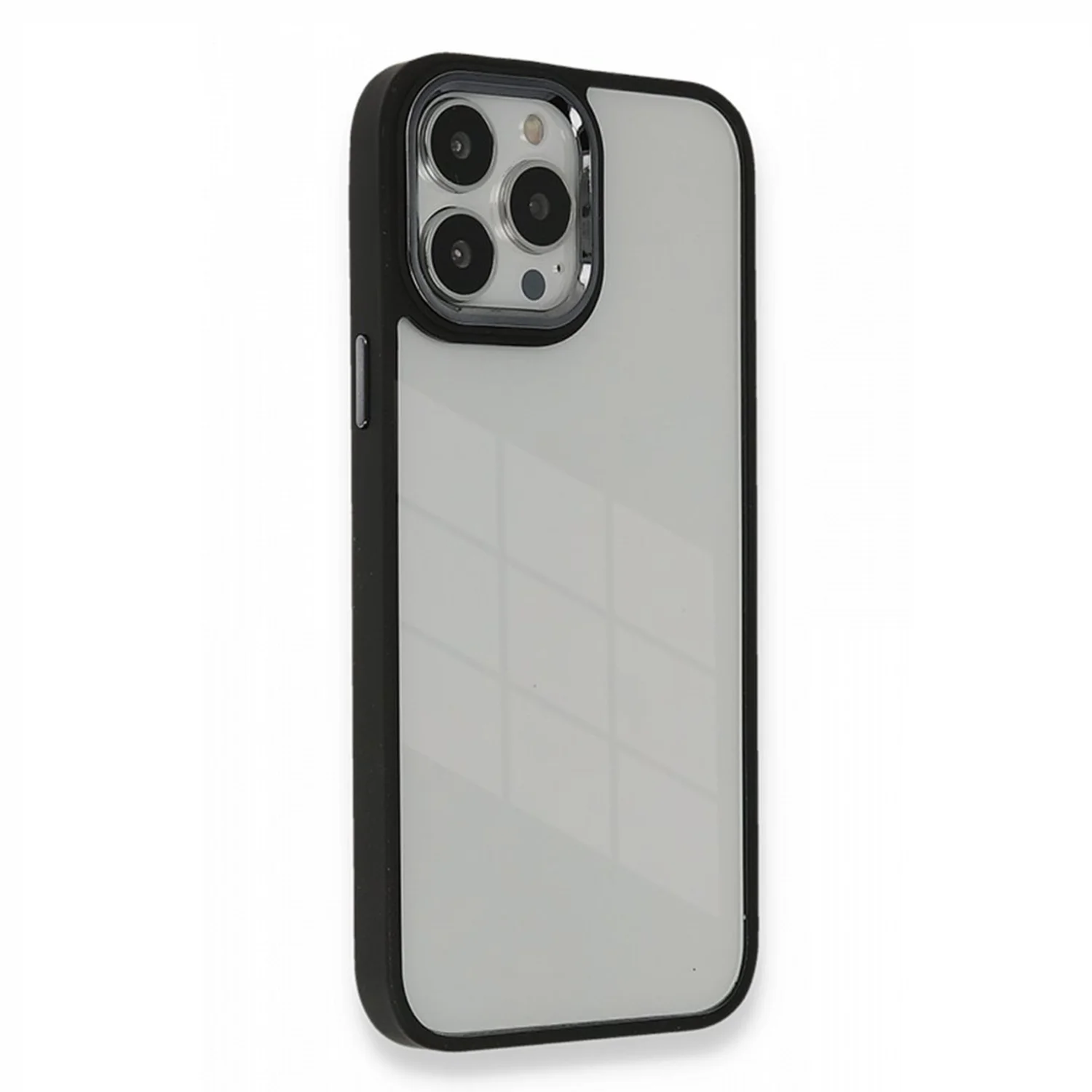 Nettech Apple iPhone 13 Pro Uyumlu Soft Akrilik Seri Arka Koruma Kılıf (Siyah) NT-92390