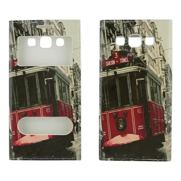 Nettech Samsung Galaxy E500 E5 2015 Uyumlu Kapaklı Kılıf Kapaklı Kılıf (Desenli/Resimli) NT-3456