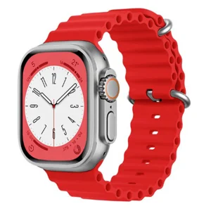 Nettech Apple Watch Seri 44/42 mm Uyumlu Silikon Kordon (Kırmızı) NT-103007