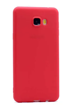 Galaxy C5 Kılıf Zore Premier Silikon Kapak - Kırmızı