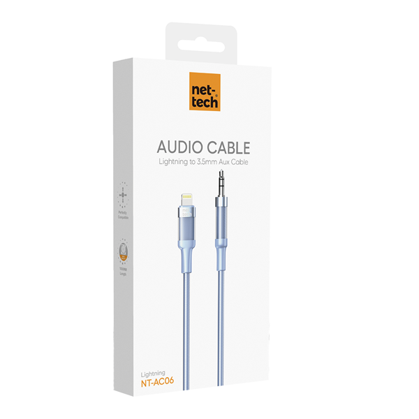 Nettech NT-AC07 Plastik 100 Cm Type-C To Aux Kablosu (Mavi) NT-108331 - 3