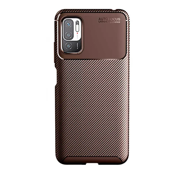 Xiaomi Redmi Note 10 5G Kılıf Zore Negro Silikon Kapak - Kahverengi - 1