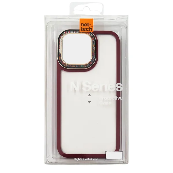 Nettech Apple iPhone 15 Pro Max Uyumlu NT-N027 Diamond Arka Koruma Kılıf (Kırmızı) NT-106946 - 3