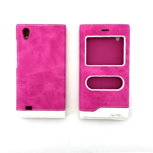 Nettech Vestel Venüs V3 5040 Uyumlu Pencereli Kapaklı Kılıf (Pembe) VR-1782