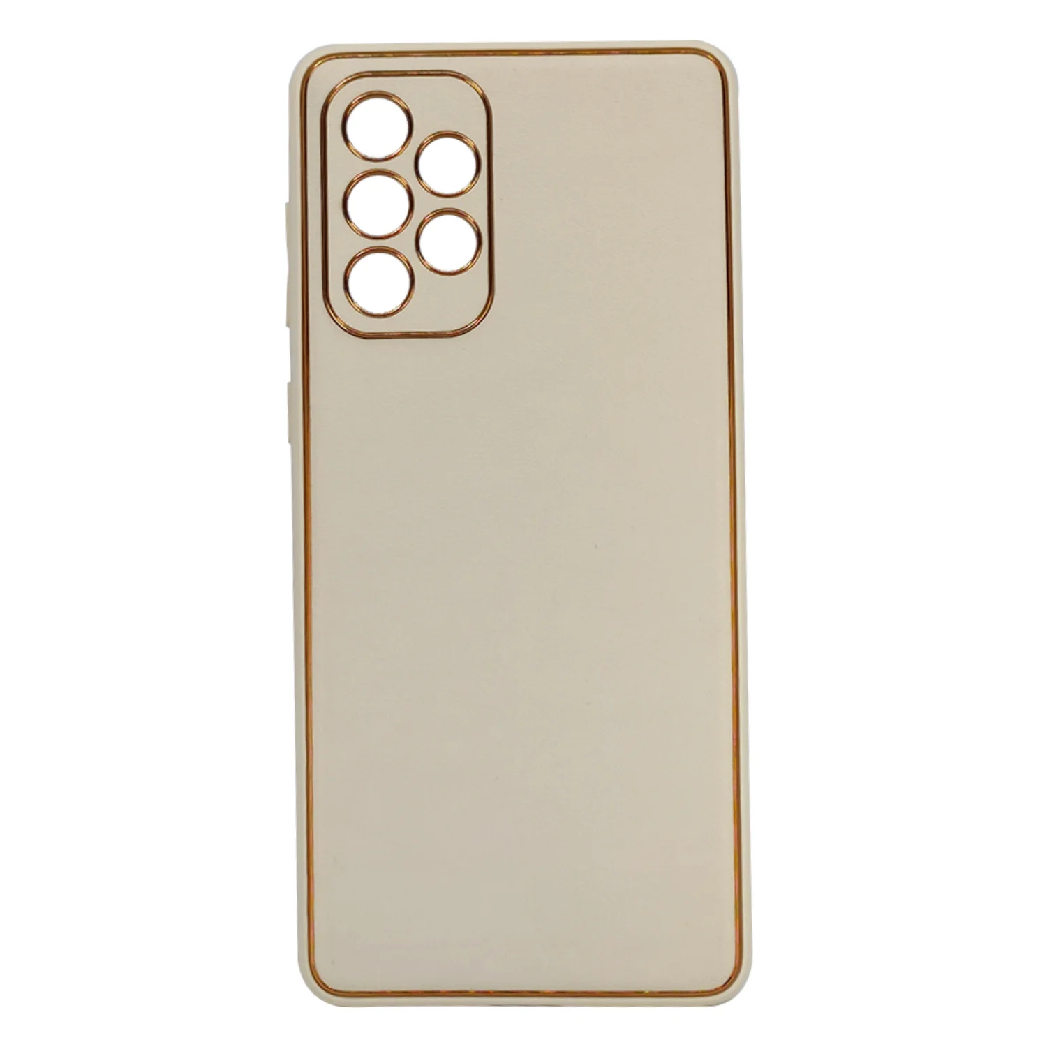 Nettech Samsung Galaxy A53 Uyumlu Coco Leather Seri Arka Koruma Kılıf (Gold) NT-93416