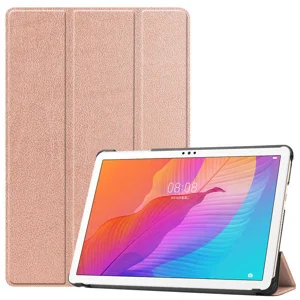 Huawei MatePad T10 Zore Smart Cover Standlı 1-1 Kılıf - Rose Gold