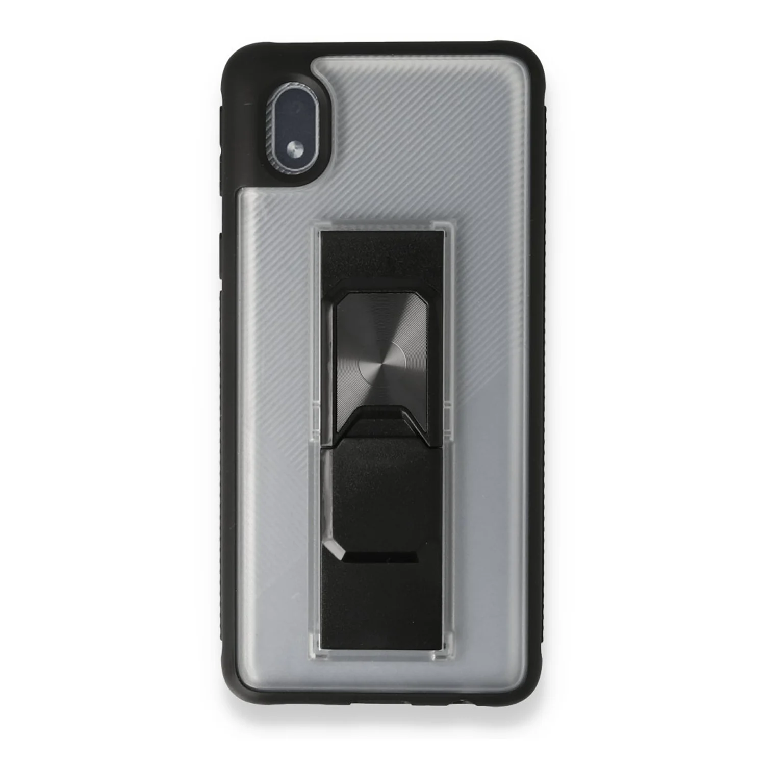 Nettech Samsung Galaxy A01 Core Uyumlu MicroCase Mıknatıs Yüzüklü Arka Koruma Kılıf (Beyaz) NT-86952