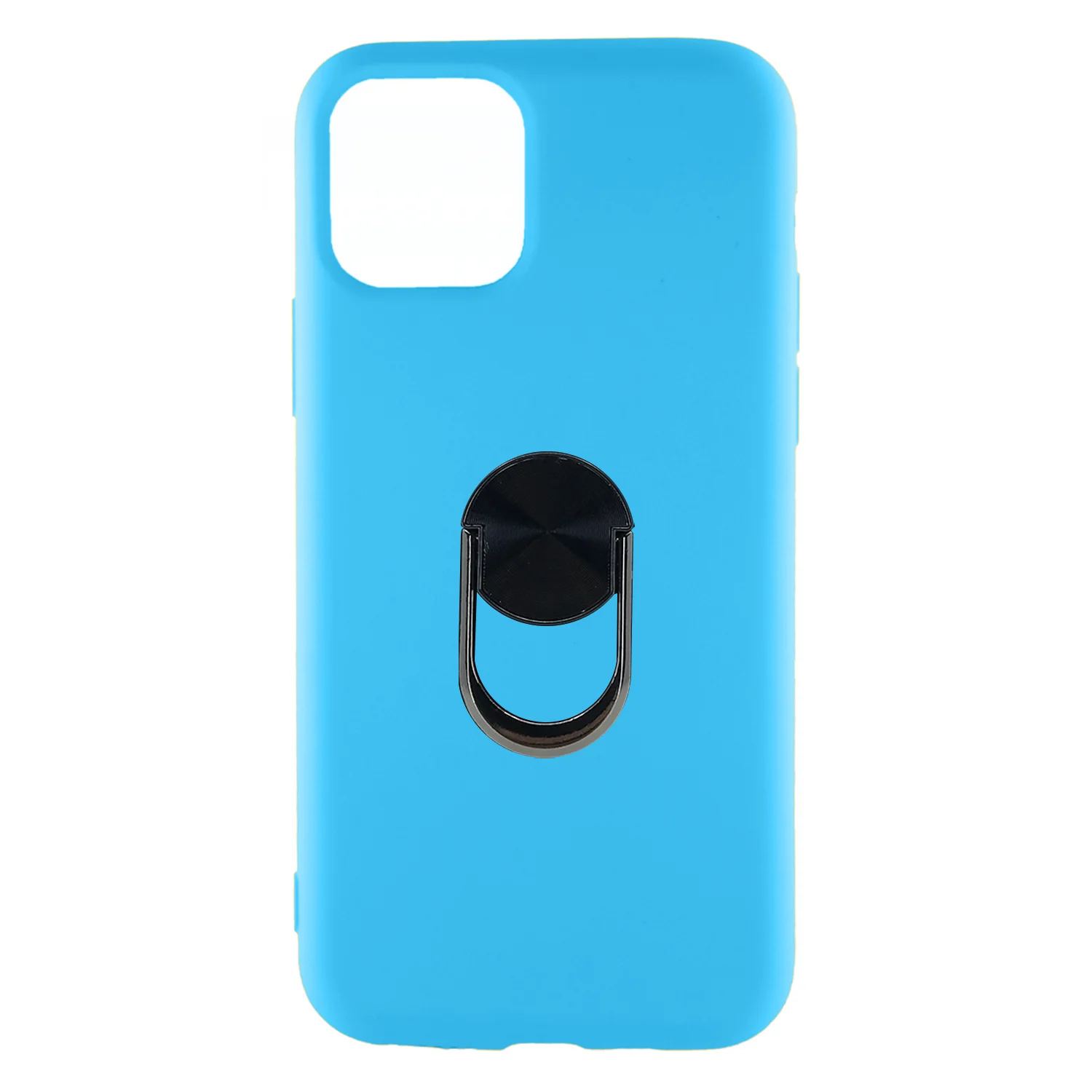 Nettech Apple iPhone 11 Pro Uyumlu Leather Ring Nano Arka Koruma Kılıf (Mavi) NT-82893