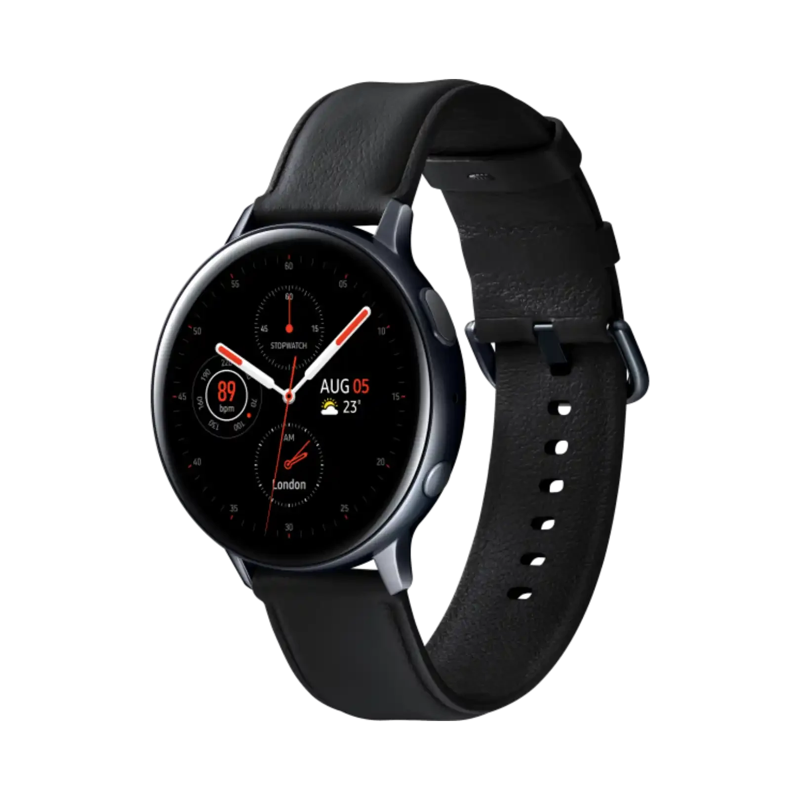 Samsung Galaxy Watch Active 2 - Paslanmaz Çelik - 44mm - GPS - Siyah