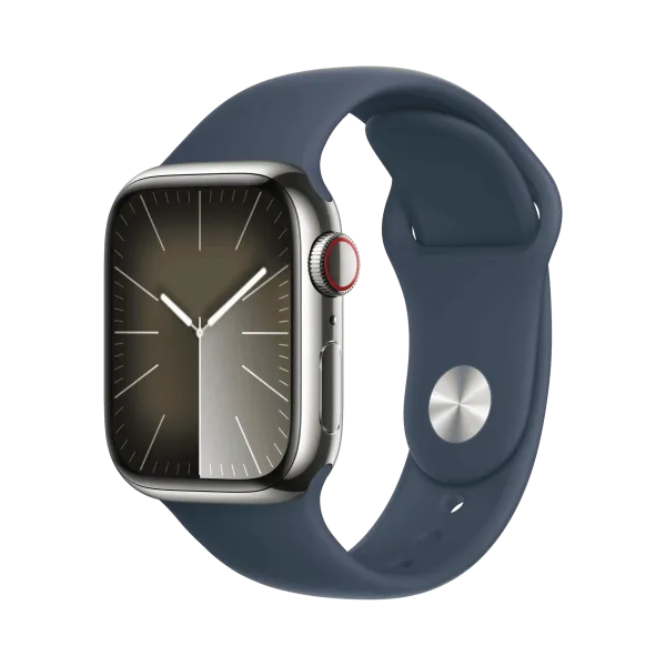 Apple Watch Series 9 - Paslanmaz Çelik - 41mm - Cellular - Gümüş - 1