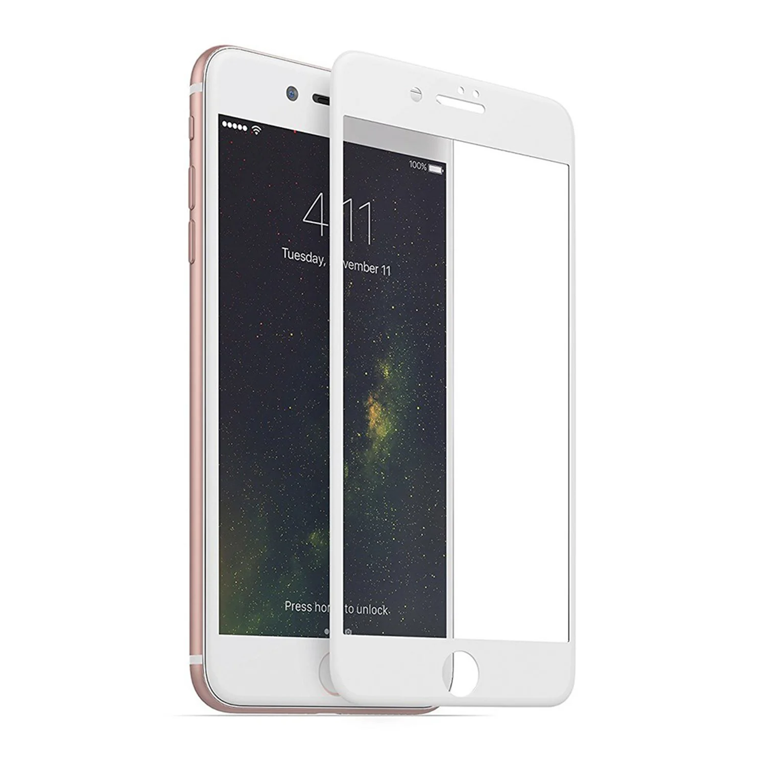 Nettech Apple iPhone 6S Plus Uyumlu Ön Koruma Seramik Nano Ekran Koruyucu (Beyaz) NT-80287