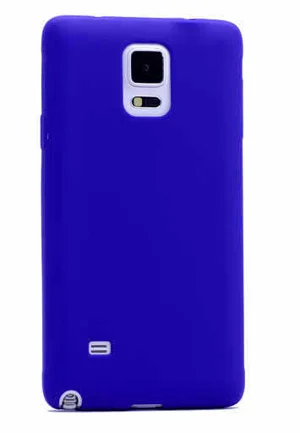 Galaxy Note 4 Kılıf Zore Premier Silikon Kapak - Saks Mavi