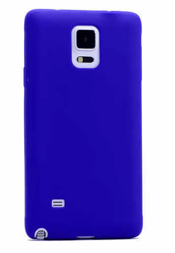 Galaxy Note 4 Kılıf Zore Premier Silikon Kapak - Saks Mavi - 1
