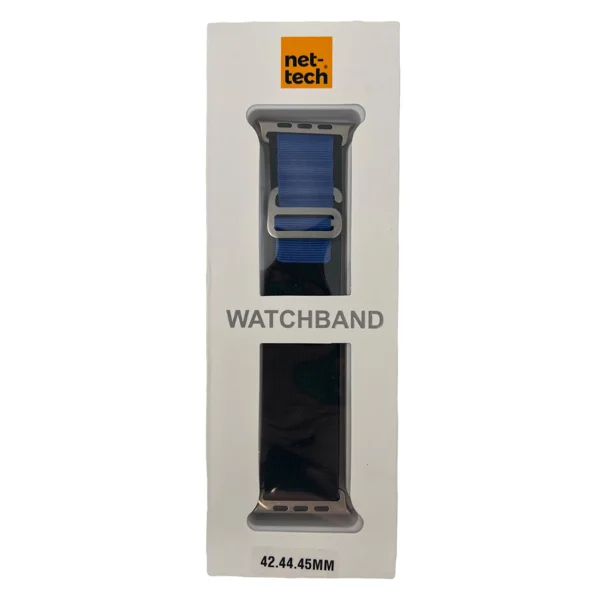 Nettech Apple Watch Seri 42/44 mm Uyumlu Kumaş Kordon (Siyah) NT-100592 - 3