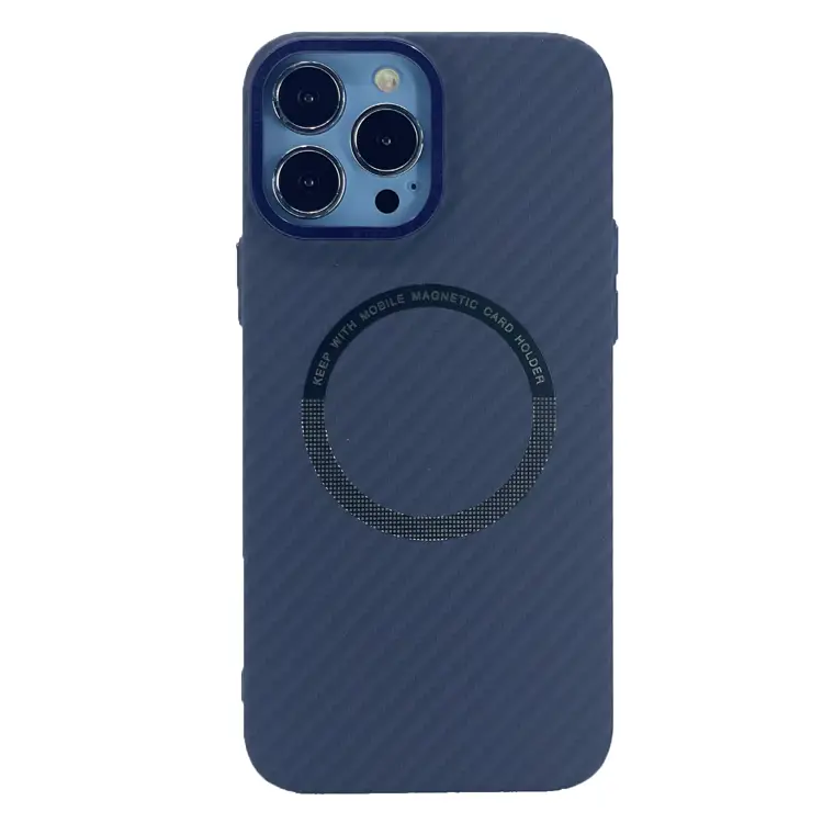 Nettech Apple iPhone 13 Pro Max Uyumlu Hybrid Karbon Seri Arka Koruma Kılıf (Derin Mor) NT-100527