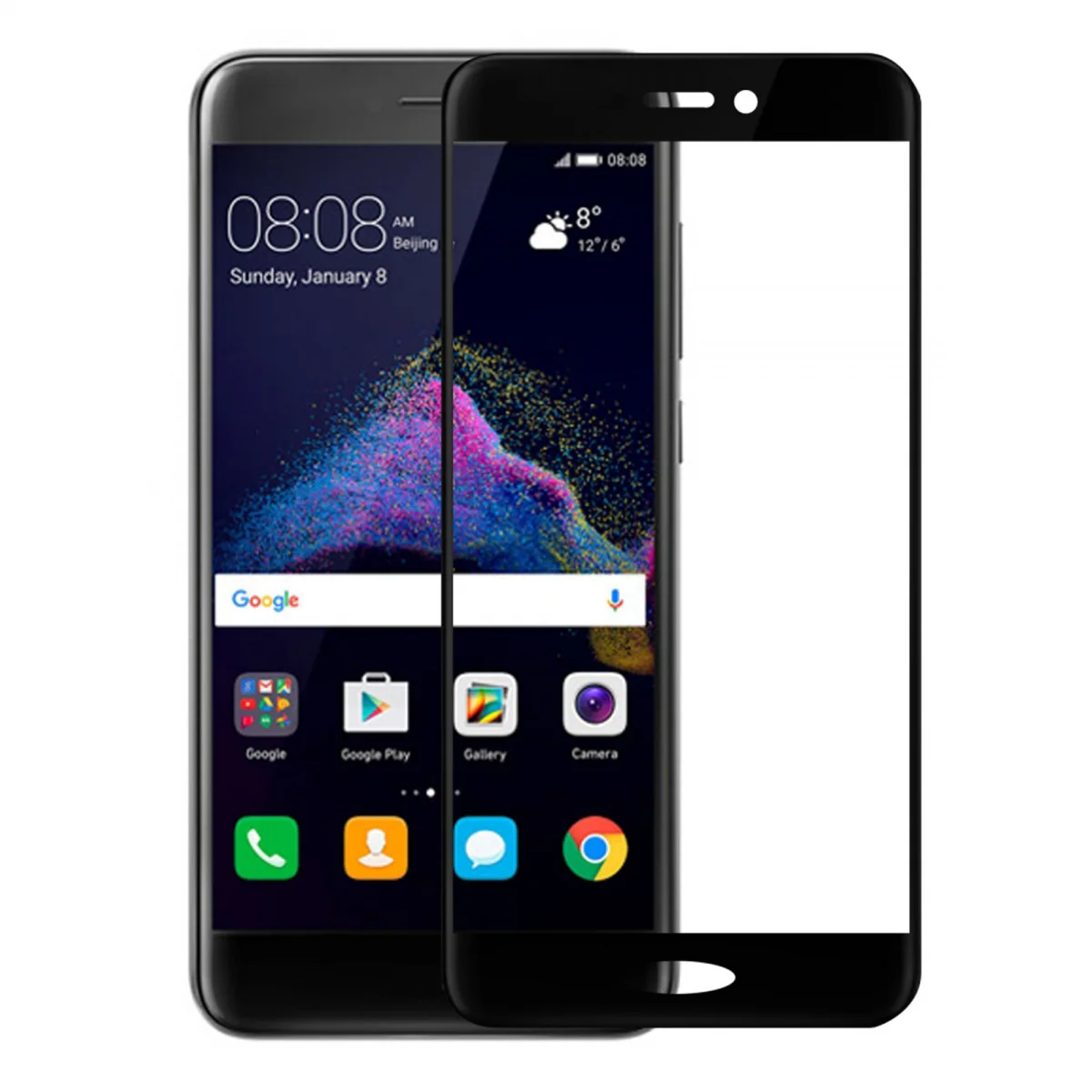 Helt Huawei P9 Lite Uyumlu Ön Koruma Nano Ekran Koruyucu (Siyah) VR-8731