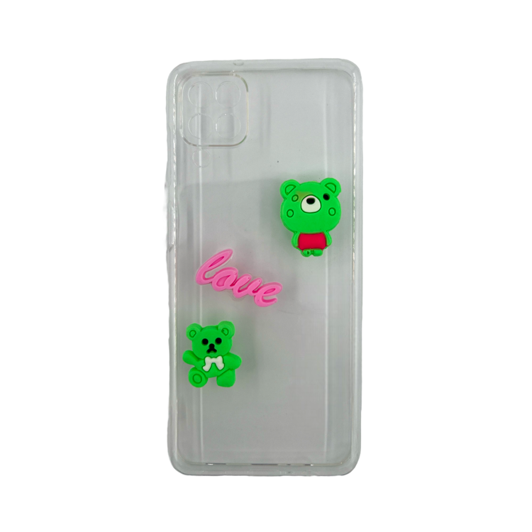 Nettech Samsung Galaxy A12 Uyumlu Maskot Seri Arka Koruma Kılıf (Şeffaf) NT-106168