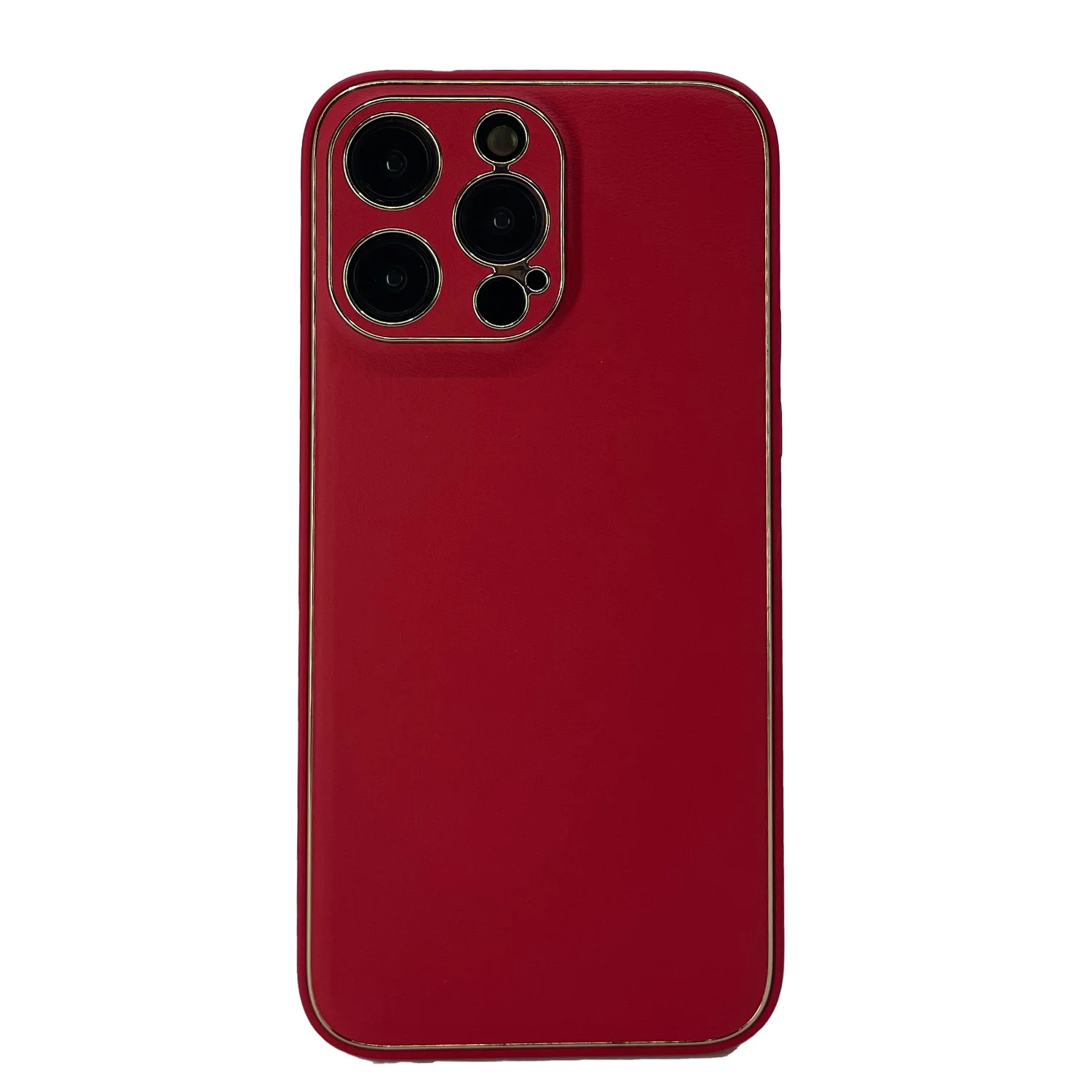 Nettech Apple iPhone 14 Pro Uyumlu Coco Leather Seri Arka Koruma Kılıf (Kırmızı) NT-99749