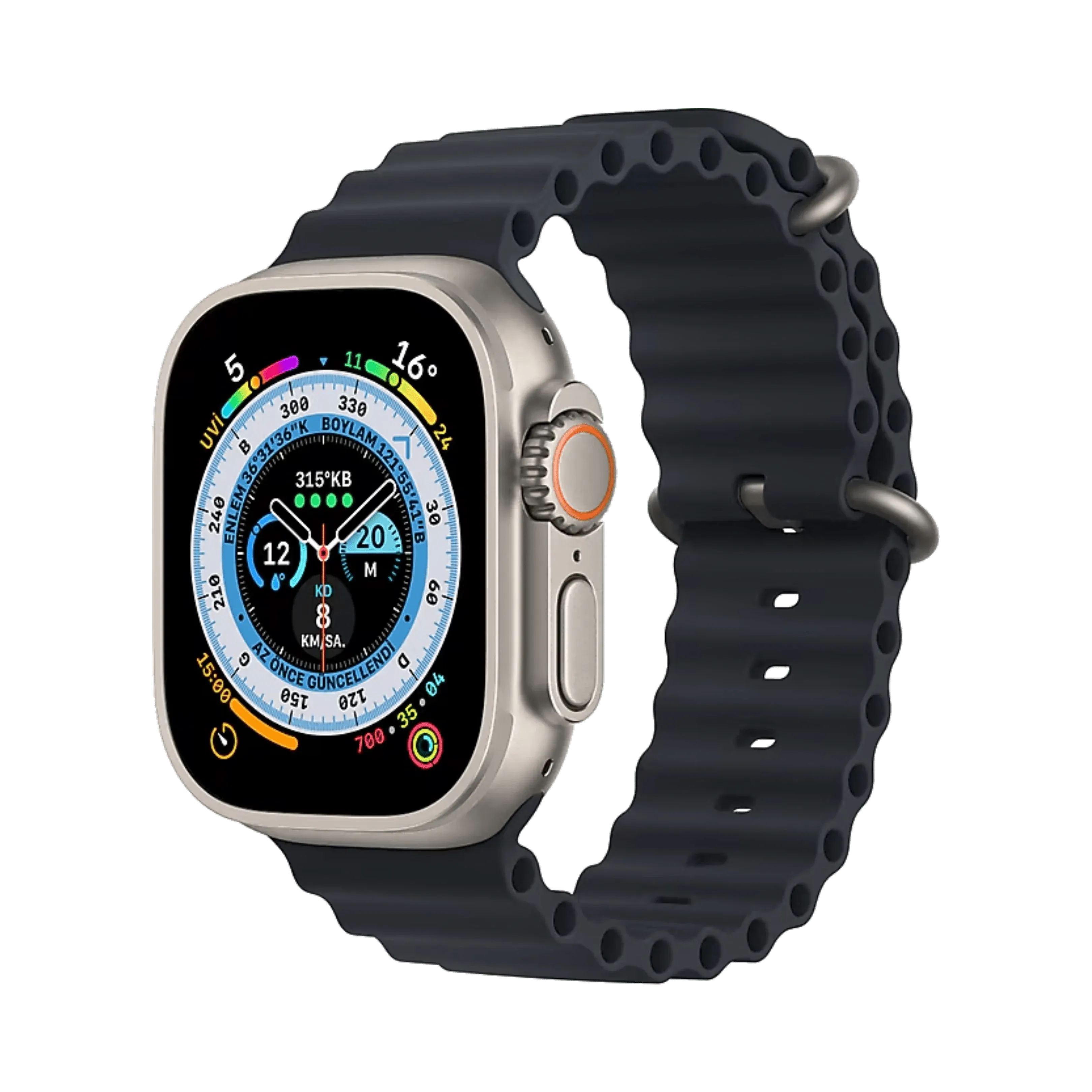 Apple Watch Ultra - Titanyum - 49mm - GPS - Gümüş
