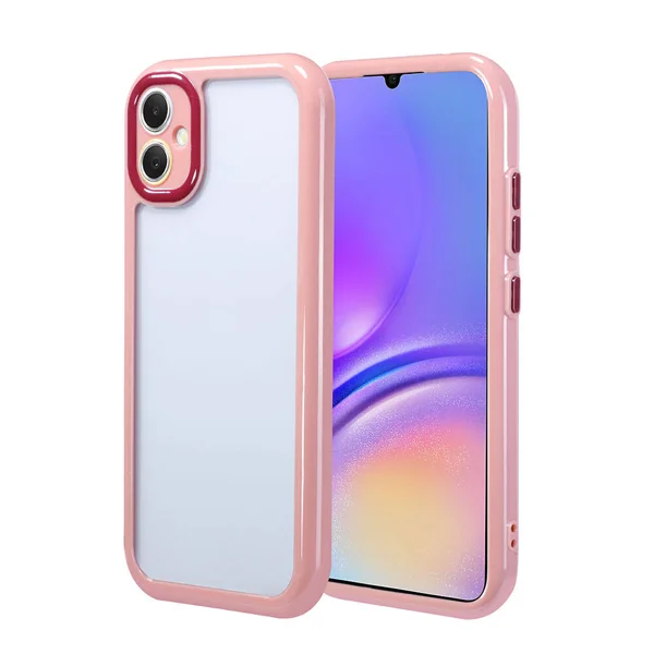 Galaxy A05 Kılıf Kamera Korumalı Renkli Kenar ve Çerçeve Tasarımlı Zore Vitamin Kapak - Mürdüm - 1