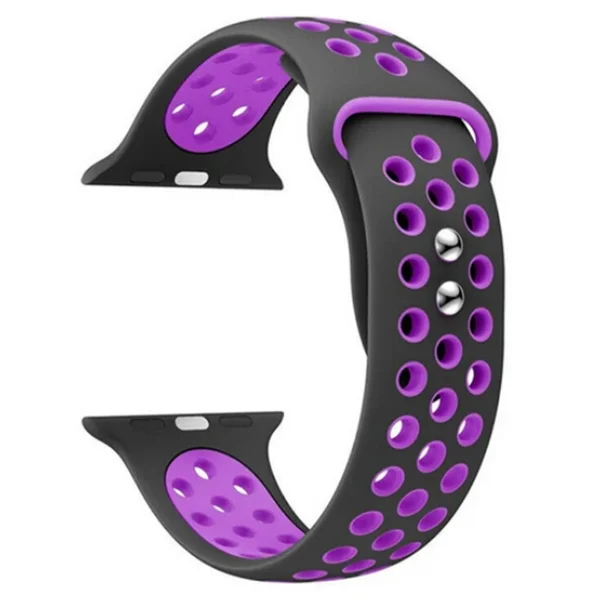 Nettech Apple Watch Seri 40/38 mm Uyumlu Silikon Kordon (Mor) NT-15150 - 1