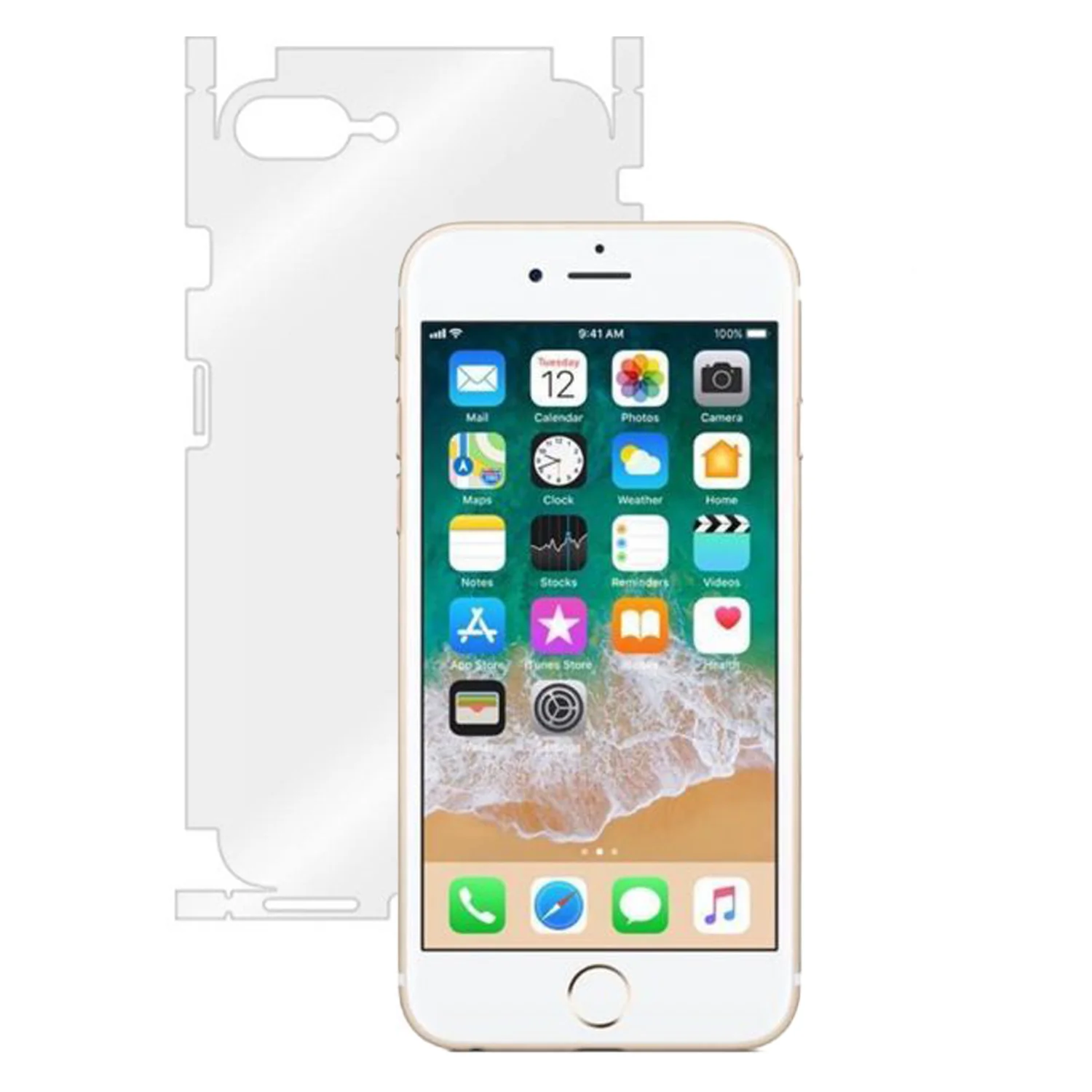 Helt Apple iPhone 6S Uyumlu Arka Koruma 360 Full Kaplama (Şeffaf) NT-16461