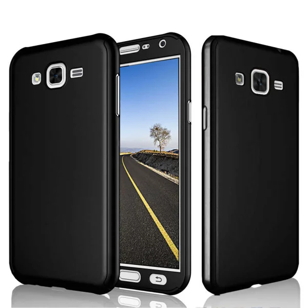 Galaxy J7 Core Kılıf Zore 360 3 Parçalı Rubber Kapak - Siyah - 1