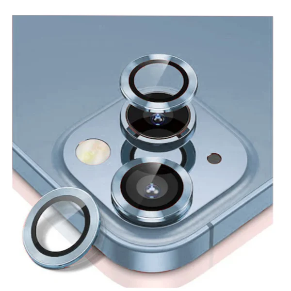 Nettech Apple iPhone 15 Uyumlu Alüminyum Seri Kamera Cam Koruyucu (Mavi) NT-103743 - 1