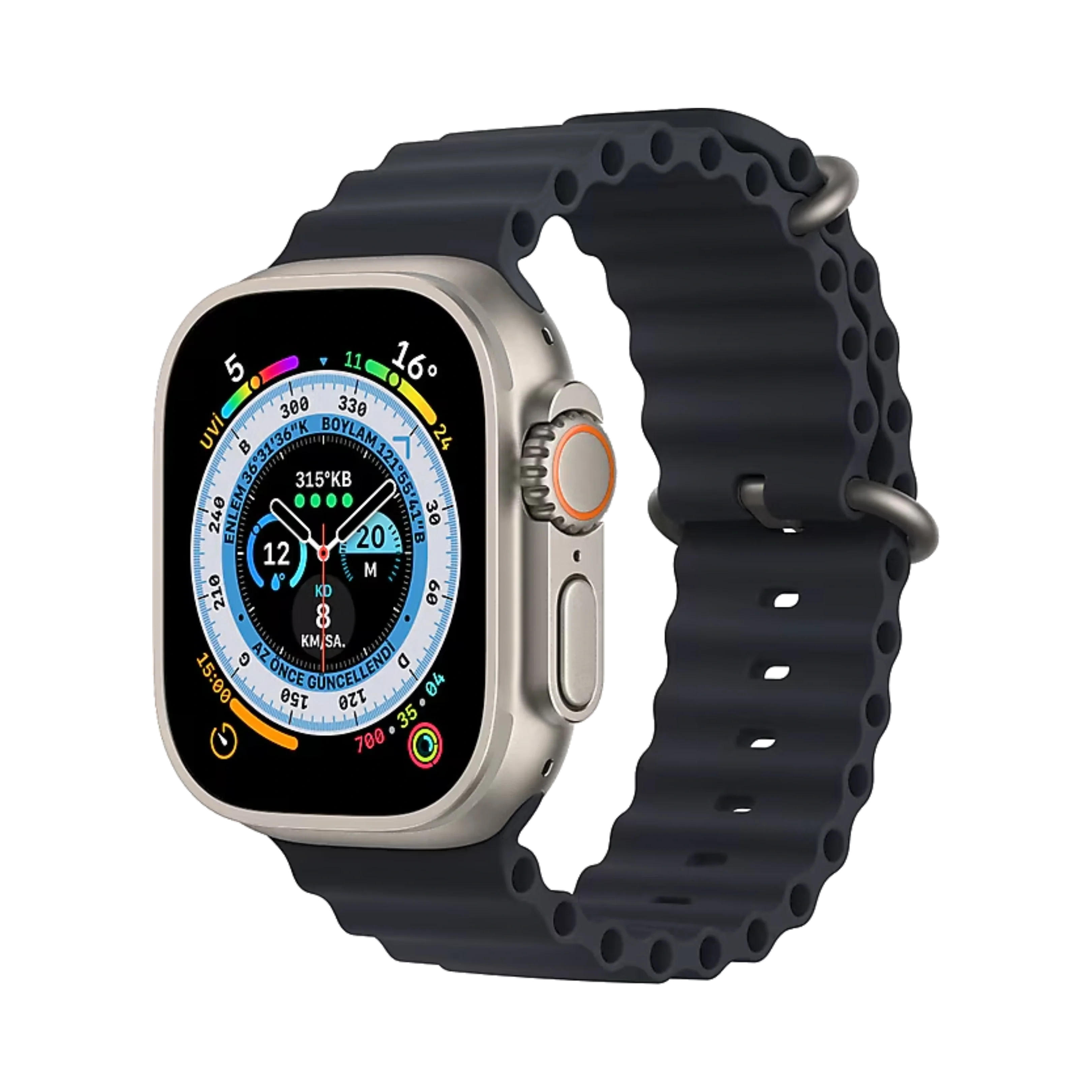 Apple Watch Ultra 2 - Titanyum - 49mm - GPS - Gümüş