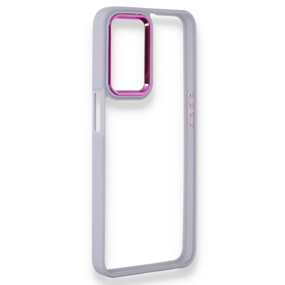 Nettech Oppo A54 Uyumlu Soft Akrilik Seri Arka Koruma Kılıf (Lila) NT-93735