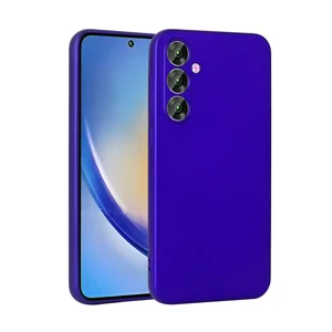 Galaxy A35 Kılıf Zore Premier Silikon Kapak - Saks Mavi