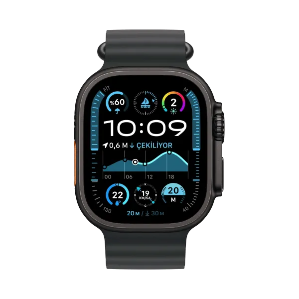 Apple Watch Ultra 2 - Titanyum - 49mm - GPS - Gece yarısı
