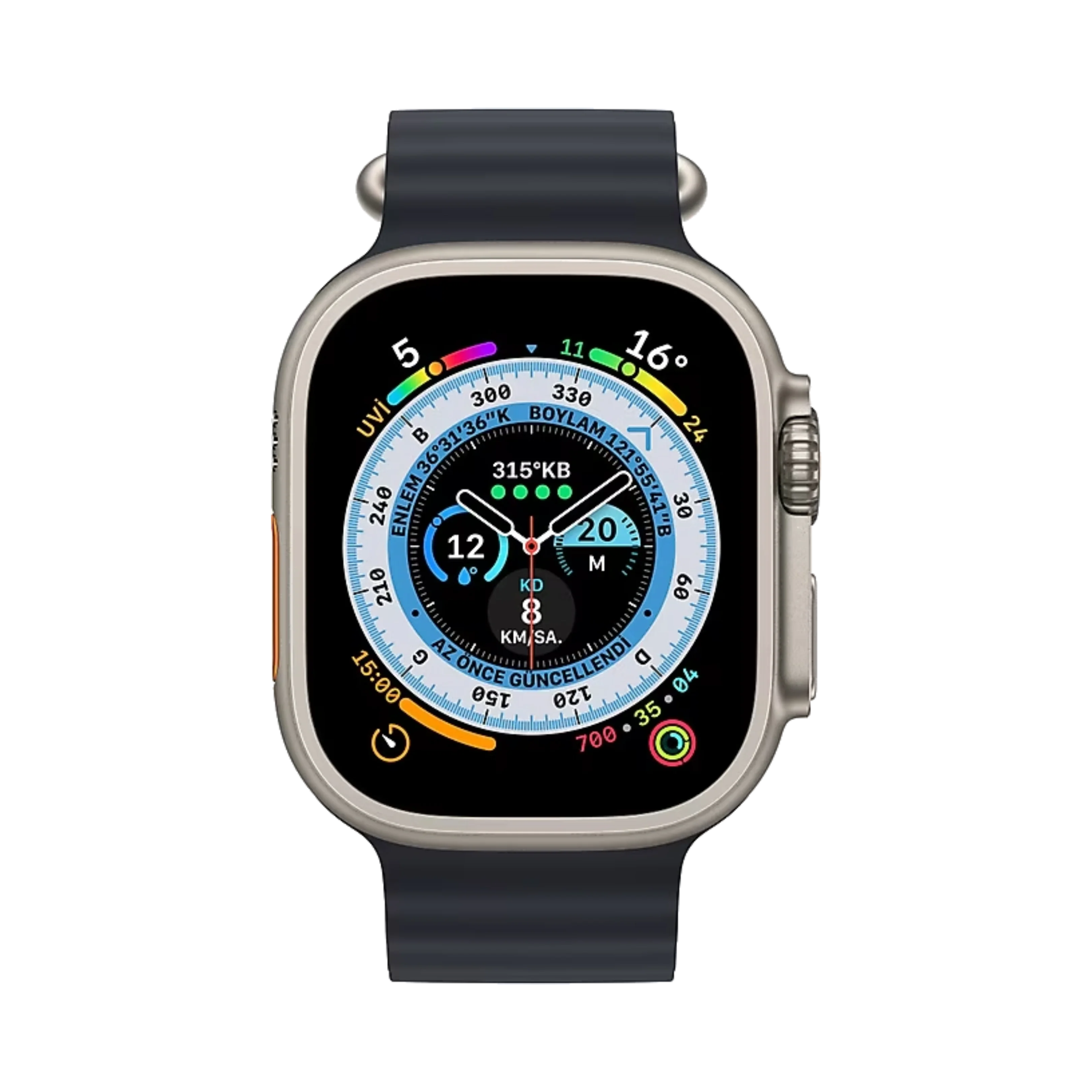 Apple Watch Ultra 2 - Titanyum - 49mm - GPS - Gümüş
