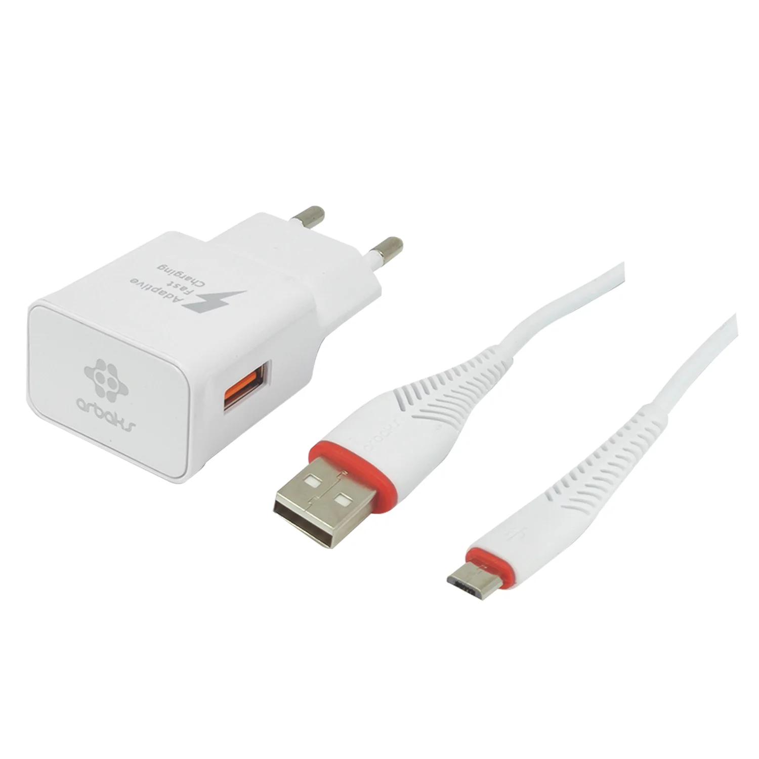 Arbaks ARB-013 10W 3000 mAh Micro Kablo + Şarj Aleti (Beyaz) NT-87226