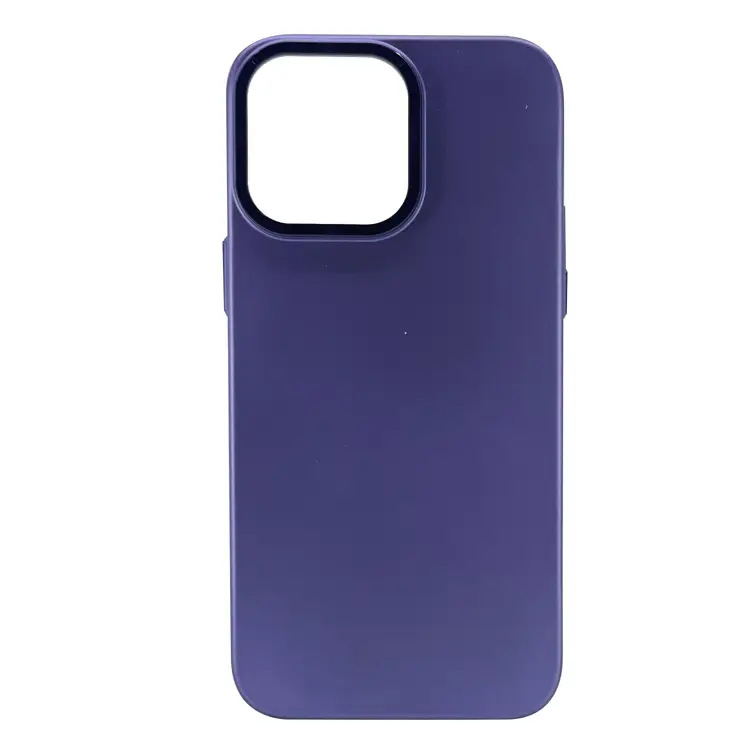 Nettech Apple iPhone 14 Pro Uyumlu Spray Metal Çerçeveli Deri Serisi Arka Koruma Kılıf (Mor) NT-101596