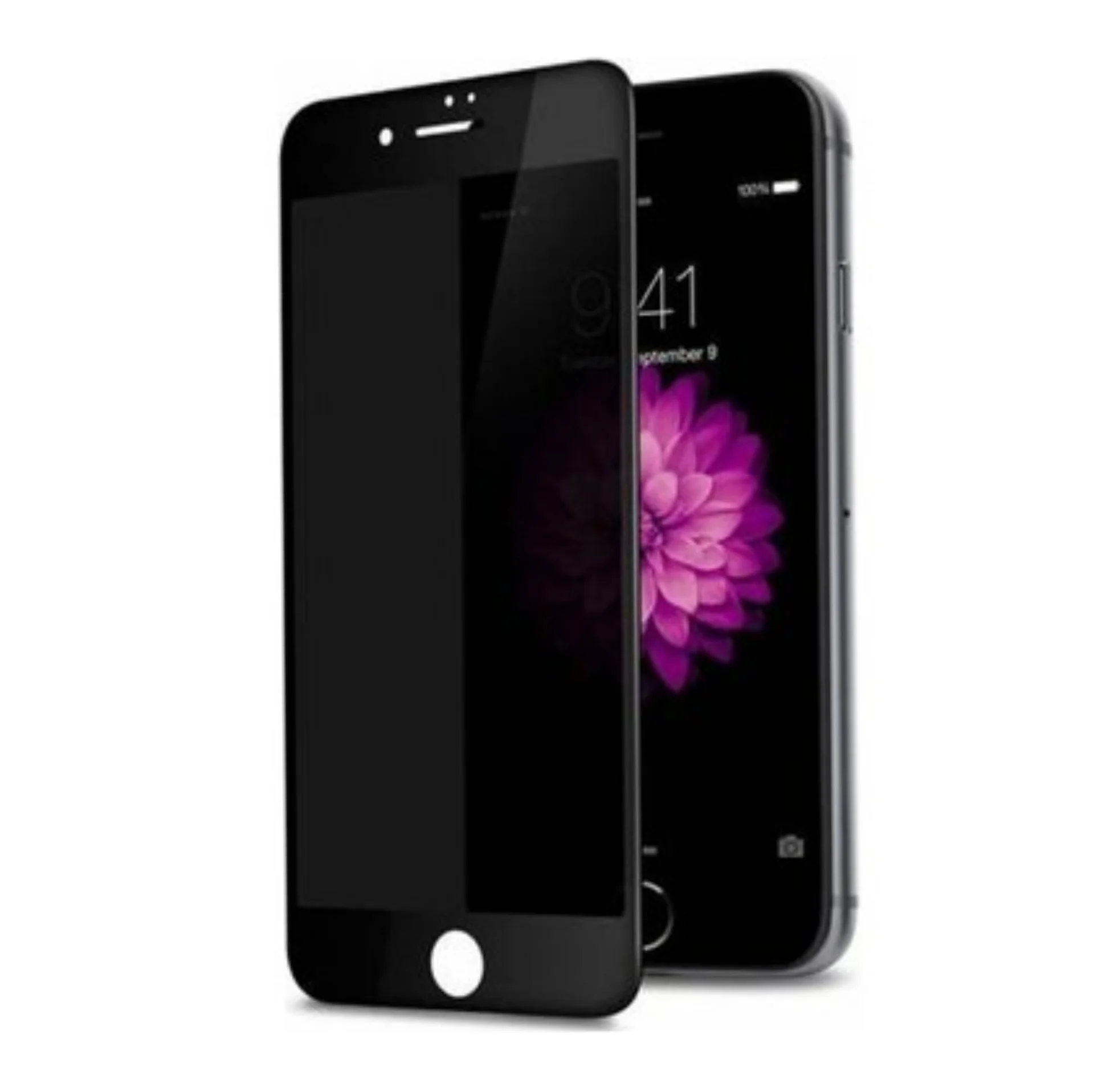 Nettech Apple iPhone 8 Plus Uyumlu Ön Koruma Hayalet Seramik Nano Ekran Koruyucu (Siyah) NT-95539