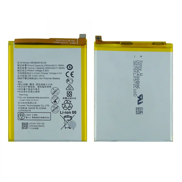Teknonet Huawei P20 Lite Uyumlu Nettech HB366481ECW 3000 MAh Batarya NT-26737 - 1
