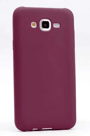 Galaxy J7 Kılıf Zore Premier Silikon Kapak - Mürdüm