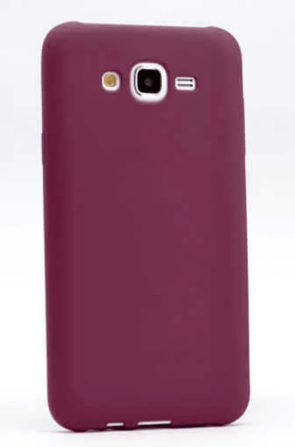 Galaxy J7 Kılıf Zore Premier Silikon Kapak - Mürdüm - 1