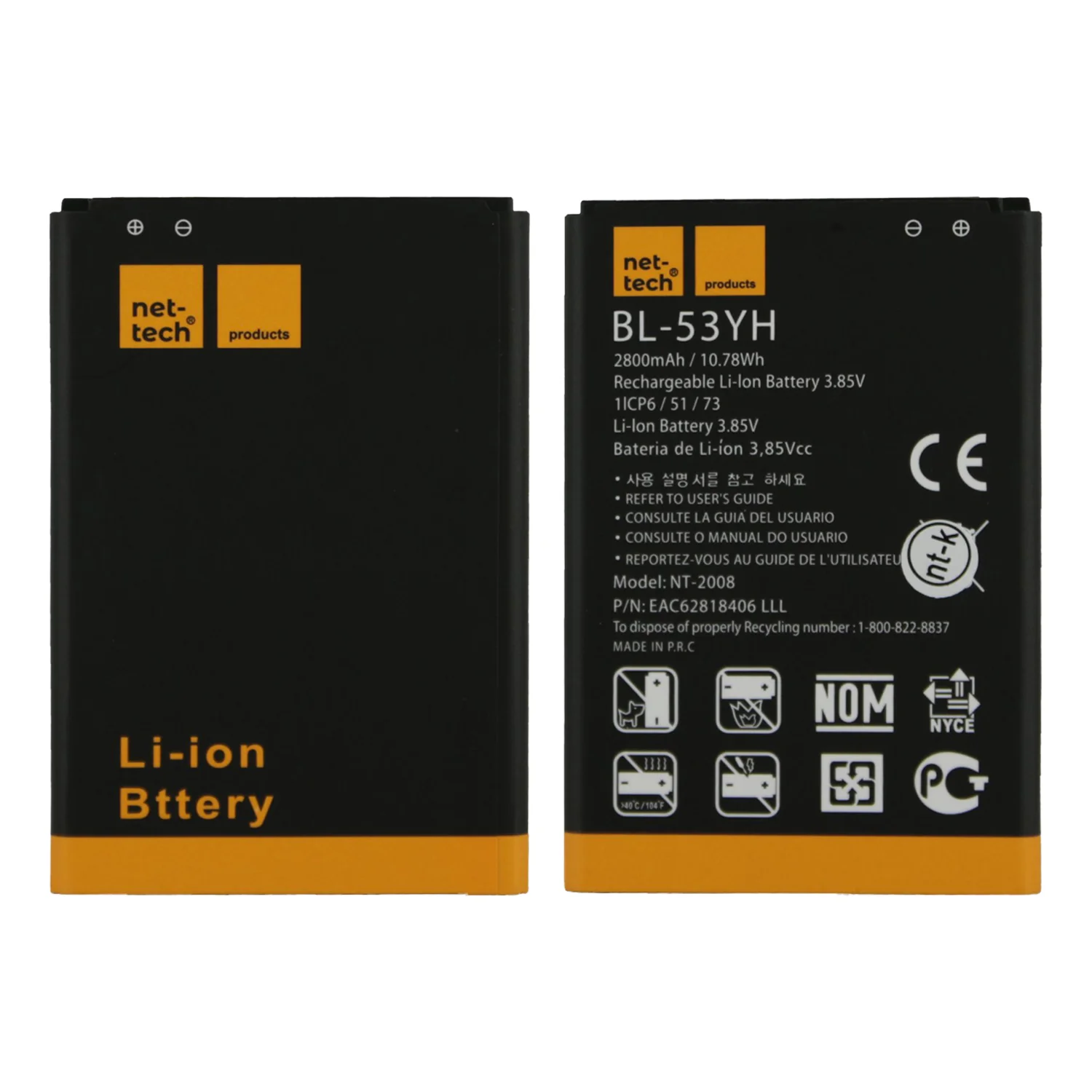 Teknonet LG G3 Uyumlu Nettech BL-53YH 2800 MAh Batarya NT-32447