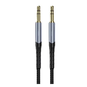 Nettech NT-AC01 İp Örgü 100 Cm Aux Kablo (Siyah) NT-100944
